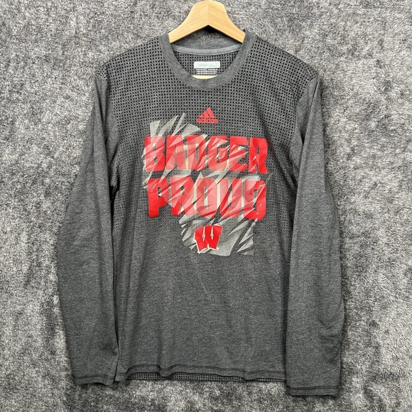 adidas Other - Wisconsin Badgers Badger Proud Adidas Climacool Long Sleeve Tee Men's Medium